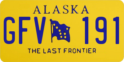 AK license plate GFV191