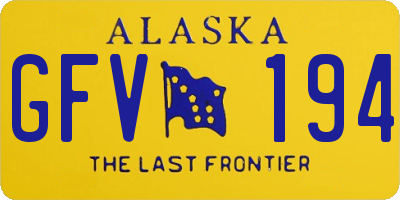 AK license plate GFV194