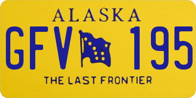 AK license plate GFV195