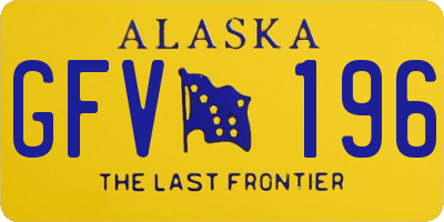 AK license plate GFV196