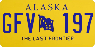 AK license plate GFV197