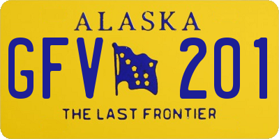 AK license plate GFV201