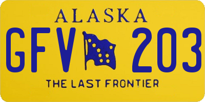 AK license plate GFV203