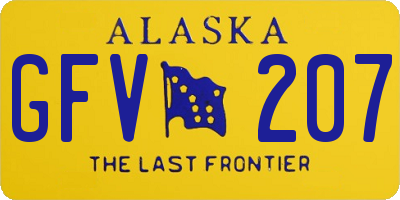 AK license plate GFV207