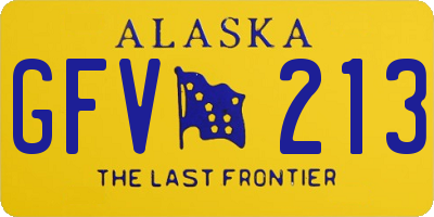AK license plate GFV213