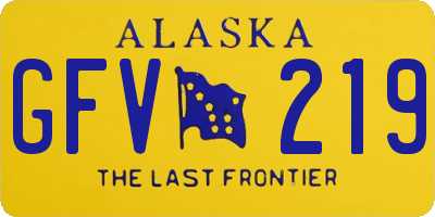 AK license plate GFV219