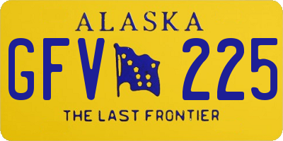 AK license plate GFV225