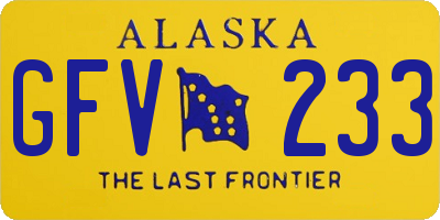 AK license plate GFV233