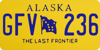 AK license plate GFV236