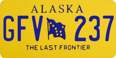 AK license plate GFV237