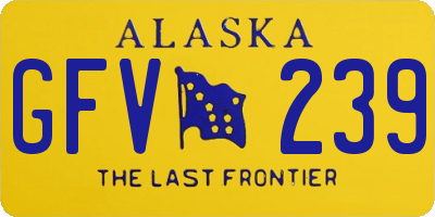 AK license plate GFV239