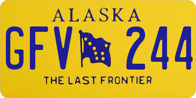 AK license plate GFV244