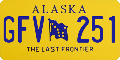 AK license plate GFV251