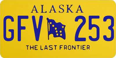 AK license plate GFV253
