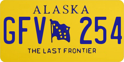 AK license plate GFV254