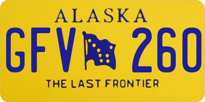 AK license plate GFV260