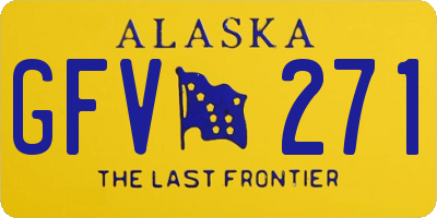AK license plate GFV271