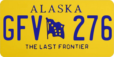 AK license plate GFV276