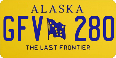 AK license plate GFV280
