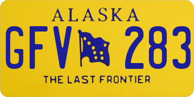 AK license plate GFV283