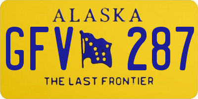 AK license plate GFV287