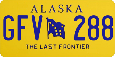 AK license plate GFV288