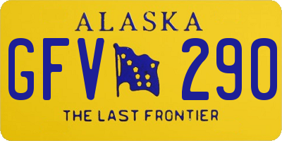 AK license plate GFV290