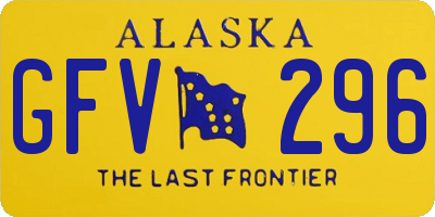 AK license plate GFV296