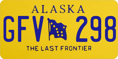 AK license plate GFV298