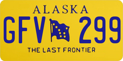 AK license plate GFV299