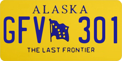 AK license plate GFV301