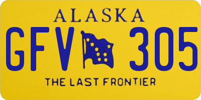 AK license plate GFV305