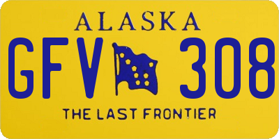 AK license plate GFV308