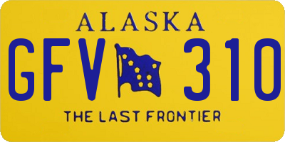 AK license plate GFV310