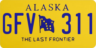 AK license plate GFV311