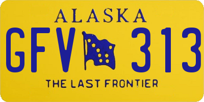 AK license plate GFV313