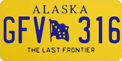 AK license plate GFV316