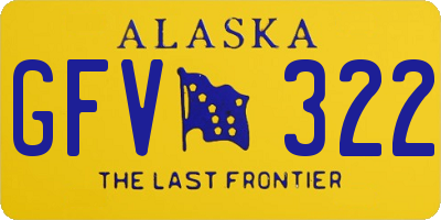 AK license plate GFV322