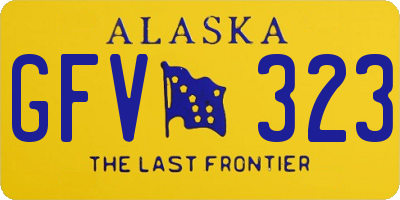 AK license plate GFV323
