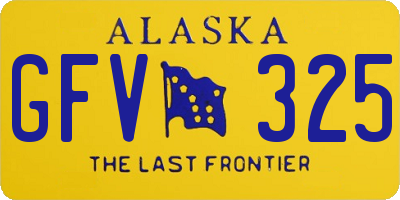 AK license plate GFV325