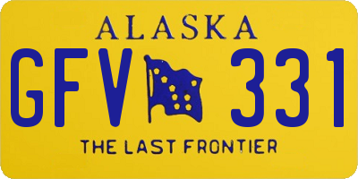 AK license plate GFV331