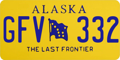 AK license plate GFV332