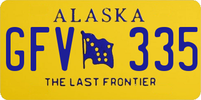 AK license plate GFV335