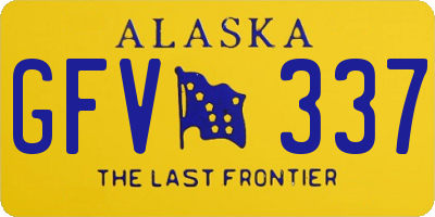 AK license plate GFV337