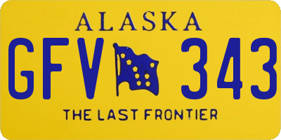 AK license plate GFV343