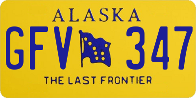 AK license plate GFV347