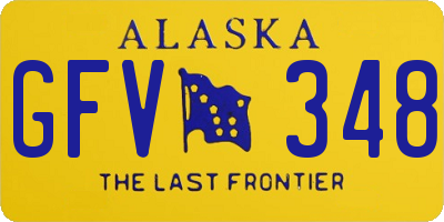 AK license plate GFV348