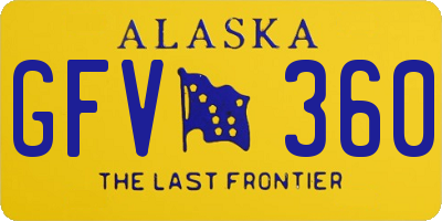 AK license plate GFV360