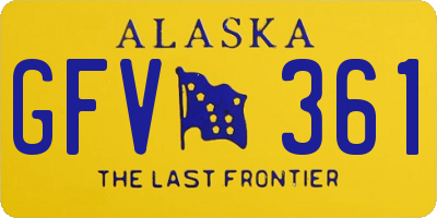 AK license plate GFV361