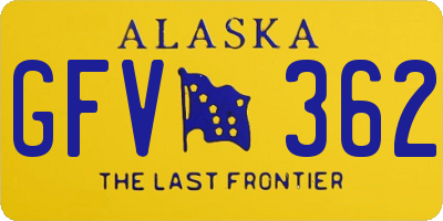 AK license plate GFV362